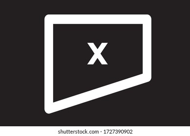 Capital letter X vector image