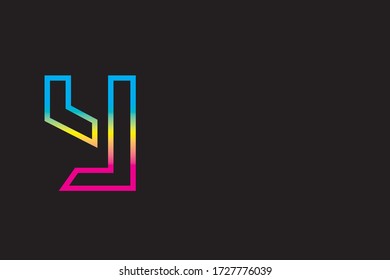 Capital letter Y vector image