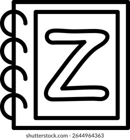 Capital Letter Z Vector Icon