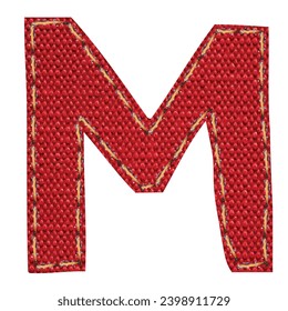Capital letters of the alphabet with stitching models