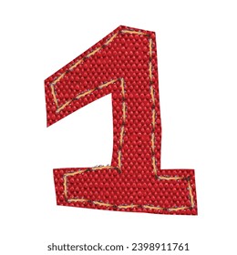 Capital letters of the alphabet with stitching models