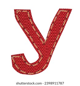 Letras mayúsculas del alfabeto con modelos de coser