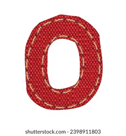 Capital letters of the alphabet with stitching models