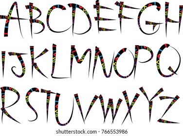 capital letters design set
