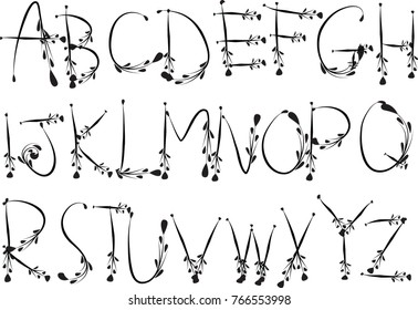 capital letters design set