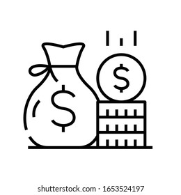 Capital line icon, concept sign, outline vector illustration, linear symbol.
