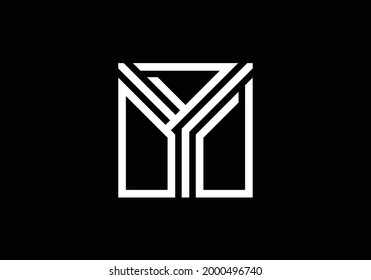 Letra mayúscula Y. Diseño De Letras Creativas, Símbolo Gráfico De Alfabeto Para Logotipo, Afiche, Invitación. Ilustración vectorial