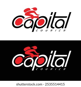 Capital Logo - Courier, Rider, Delivery Service, Parcel, E-commerce, Biker Logo