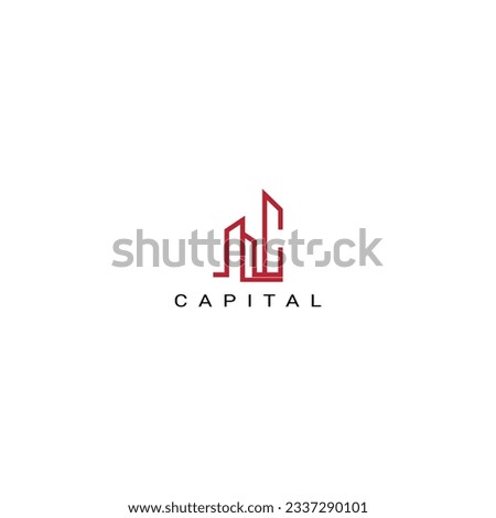 capital logo ,mc letter logo vector ,modern architecure