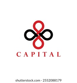 Capital logo template design Royalty Free Vector Image.