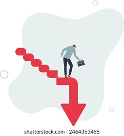 Capital loss or losing money from investment, stock market go down or decline, recession or economic slow down.