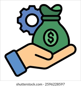 Capital Management Icon Element For Design