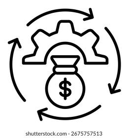 Elemento de icono de gestión de capital para diseño