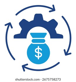 Elemento de icono de gestión de capital para diseño