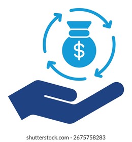 Elemento de icono de gestión de capital para diseño