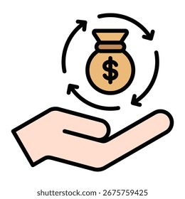 Elemento de icono de gestión de capital para diseño