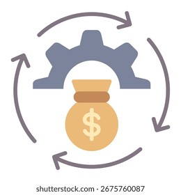 Elemento de icono de gestión de capital para diseño