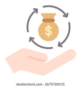 Elemento de icono de gestión de capital para diseño