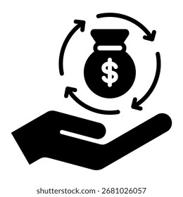 Elemento de icono de gestión de capital para diseño