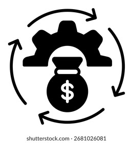 Elemento de icono de gestión de capital para diseño