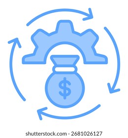 Elemento de icono de gestión de capital para diseño