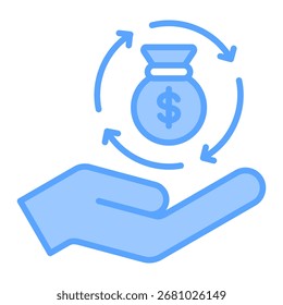 Elemento de icono de gestión de capital para diseño