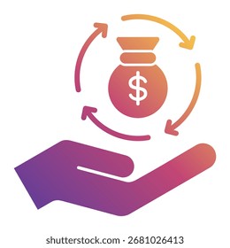 Elemento de icono de gestión de capital para diseño
