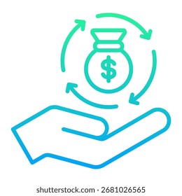Elemento de icono de gestión de capital para diseño