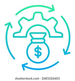Elemento de icono de gestión de capital para diseño