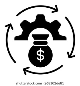 Elemento de icono de gestión de capital para diseño
