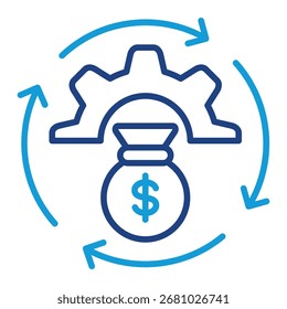 Elemento de icono de gestión de capital para diseño