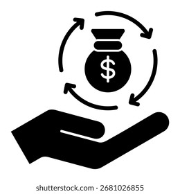 Elemento de icono de gestión de capital para diseño