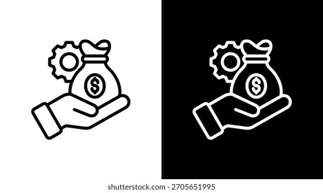Capital Management With Icon Set Design
