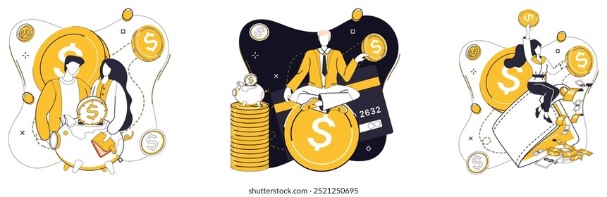 Capital management vector illustration. Business opportunities become vibrant garden when nurtured by hands effective capital management In economic symphony, capital management is rhythm shapes