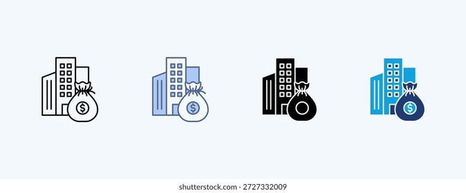 Capital Multiple Icon Illustration Vector