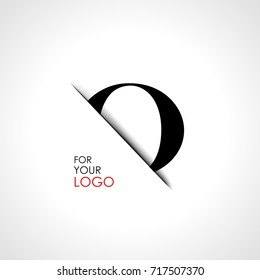 Capital o letter is inserted in the paper slot. To create logos, emblems, monograms.