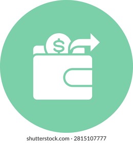 Capital Outflow Icons, Solid Style Graphic Element