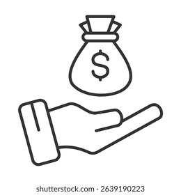 Capital Outline Icon Element For Design