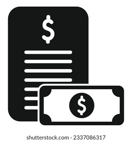 Icono de papel de capital vector simple. Banco de dinero. Pensión de empresa