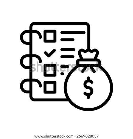 Capital Planning Icon Outline Vector Illustration