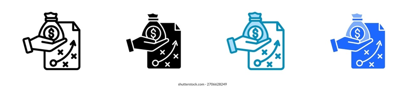 Conjunto de iconos de planificación de capital Colección de estilos múltiples