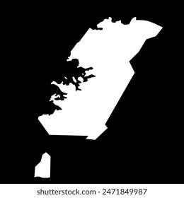 Capital Region map, administrative district of Iceland. Vector illustration.