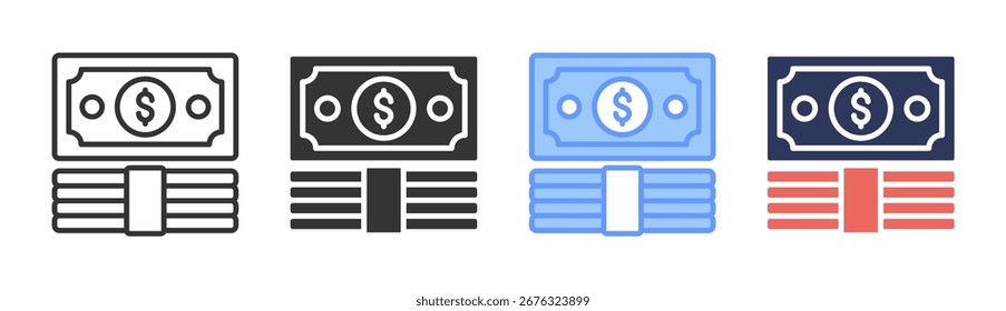 Conjunto de iconos de reserva de capital Colección de estilo múltiple