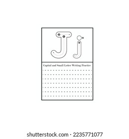 Práctica de escritura de letras mayúsculas y pequeñas