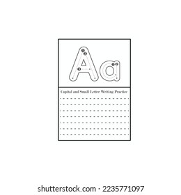 Práctica de escritura de letras mayúsculas y pequeñas