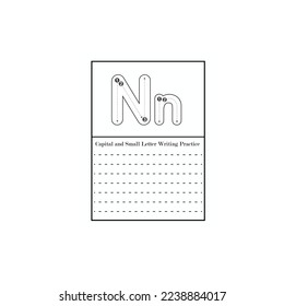 Práctica de escritura de letras mayúsculas y pequeñas