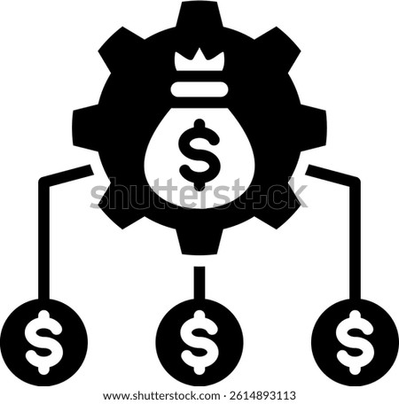 Capital Structure Icon Glyph Vector Illustration