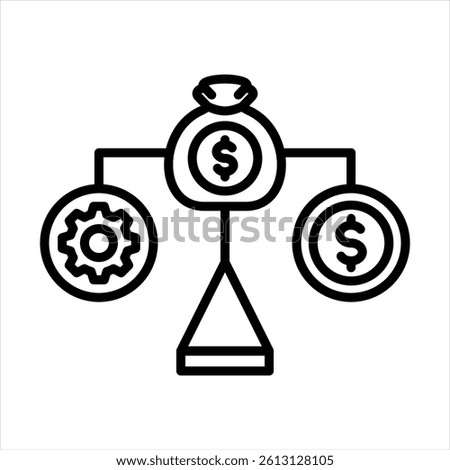 Capital Structure Line Icon Vector Illustration