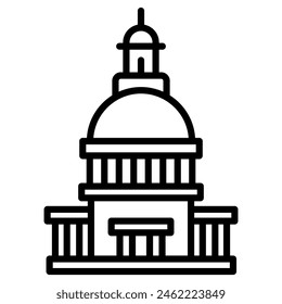 Capital Tower icon line vector illustration