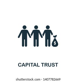Capital Trust icon. Creative element design from stock market icons collection. Pixel perfect Capital Trust icon for web design, apps, software, print usage